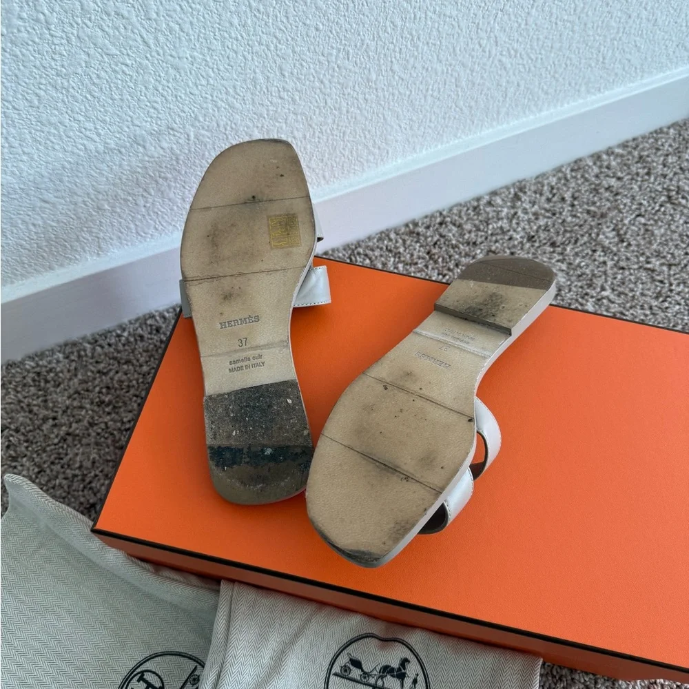 100% Authentic HERMES ORAN sandals size 37 - Picture 6 of 6
